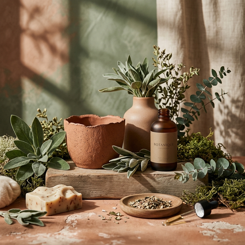Botanical textures and organic skincare by Māra